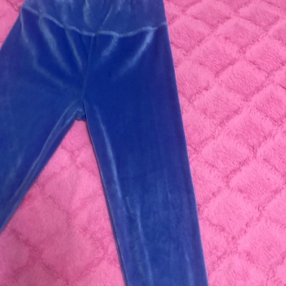 Purple Velour Leggings - Picture 2 of 4